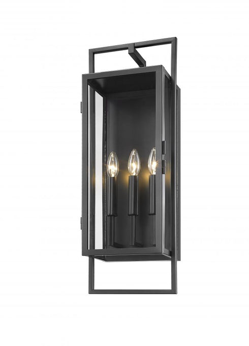 Z-Lite Lucian 3 Light Outdoor Wall Light in Black Finish Model: 598B-BK