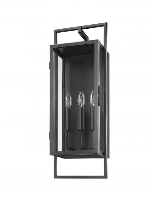 Z-Lite Lucian 3 Light Outdoor Wall Light in Black Finish Model: 598B-BK