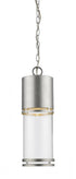 Z-Lite Luminata 1 Light Outdoor Chain Mount Ceiling Fixture in Brushed Aluminum Finish Model: 553CHB-BA-LED