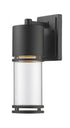 Z-Lite Luminata 1 Light Outdoor Wall Light in Black Finish Model: 553M-BK-LED