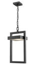 Z-Lite Luttrel 1 Light Outdoor Chain Mount Ceiling Fixture in Black Finish Model: 566CHB-BK-LED