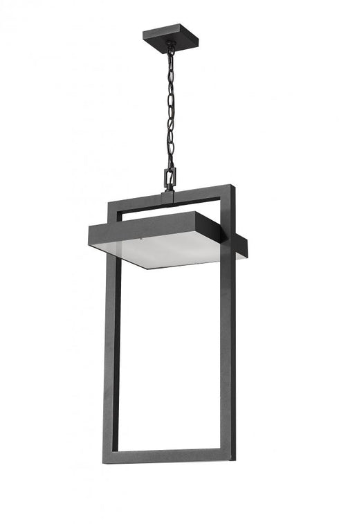 Z-Lite Luttrel 1 Light Outdoor Chain Mount Ceiling Fixture in Black Finish Model: 566CHXL-BK-LED