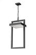 Z-Lite Luttrel 1 Light Outdoor Chain Mount Ceiling Fixture in Black Finish Model: 566CHXL-BK-LED