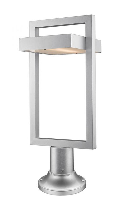 Z-Lite Luttrel 1 Light Outdoor Pier Mounted Fixture in Black Finish Model: 566PHBR-553PM-BK-LED