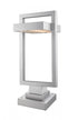Z-Lite Luttrel 1 Light Outdoor Pier Mounted Fixture in Black Finish Model: 566PHBS-SQPM-BK-LED