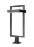 Z-Lite Luttrel 1 Light Outdoor Pier Mounted Fixture in Black Finish Model: 566PHXLR-533PM-BK-LE