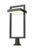 Z-Lite Luttrel 1 Light Outdoor Pier Mounted Fixture in Black Finish Model: 566PHXLR-553PM-BK-LE