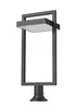 Z-Lite Luttrel 1 Light Outdoor Pier Mounted Fixture in Black Finish Model: 566PHXLR-553PM-BK-LE