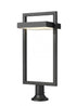 Z-Lite Luttrel 1 Light Outdoor Pier Mounted Fixture in Black Finish Model: 566PHXLR-553PM-BK-LE