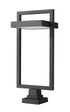 Z-Lite Luttrel 1 Light Outdoor Pier Mounted Fixture in Black Finish Model: 566PHXLS-SQPM-BK-LED