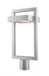 Z-Lite Luttrel 1 Light Outdoor Post Mount Fixture in Black Finish Model: 566PHBR-BK-LED