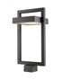 Z-Lite Luttrel 1 Light Outdoor Post Mount Fixture in Black Finish Model: 566PHBS-BK-LED