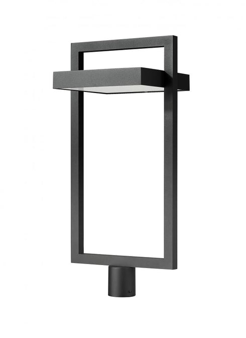 Z-Lite Luttrel 1 Light Outdoor Post Mount Fixture in Black Finish Model: 566PHXLR-BK-LED
