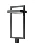 Z-Lite Luttrel 1 Light Outdoor Post Mount Fixture in Black Finish Model: 566PHXLR-BK-LED