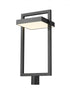 Z-Lite Luttrel 1 Light Outdoor Post Mount Fixture in Black Finish Model: 566PHXLR-BK-LED