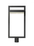 Z-Lite Luttrel 1 Light Outdoor Post Mount Fixture in Black Finish Model: 566PHXLR-BK-LED