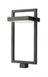 Z-Lite Luttrel 1 Light Outdoor Post Mount Fixture in Black Finish Model: 566PHXLS-BK-LED