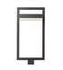 Z-Lite Luttrel 1 Light Outdoor Post Mount Fixture in Black Finish Model: 566PHXLS-BK-LED