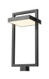 Z-Lite Luttrel 1 Light Outdoor Post Mount Fixture in Black Finish Model: 566PHXLS-BK-LED