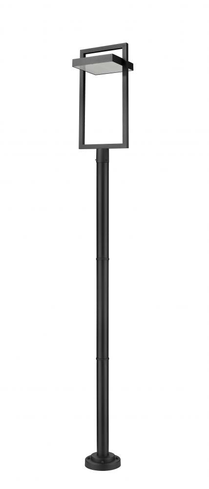 Z-Lite Luttrel 1 Light Outdoor Post Mounted Fixture in Black Finish Model: 566PHXLR-567P-BK-LED