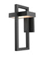 Z-Lite Luttrel 1 Light Outdoor Wall Light in Black Finish Model: 566B-BK-LED