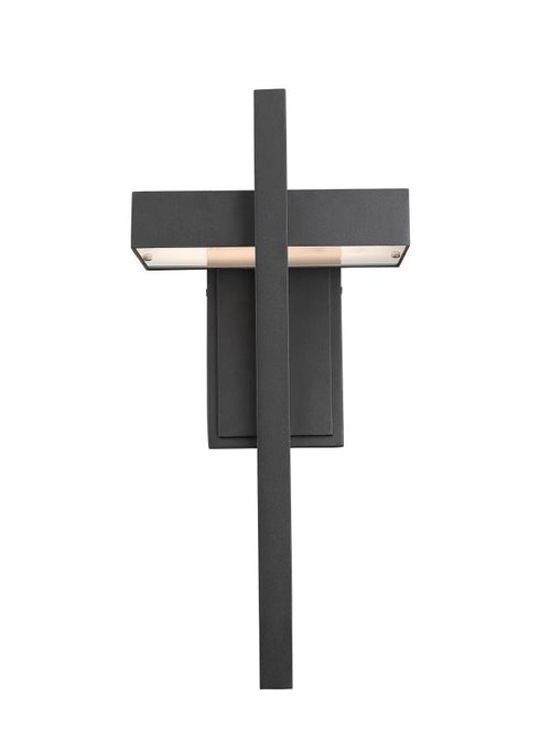 Z-Lite Luttrel 1 Light Outdoor Wall Light in Black Finish Model: 566B-BK-LED
