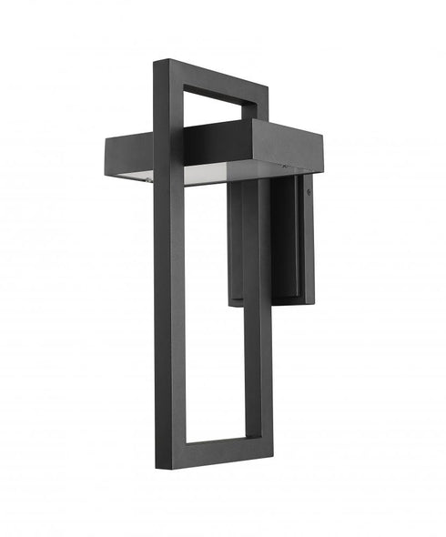 Z-Lite Luttrel 1 Light Outdoor Wall Light in Black Finish Model: 566B-BK-LED