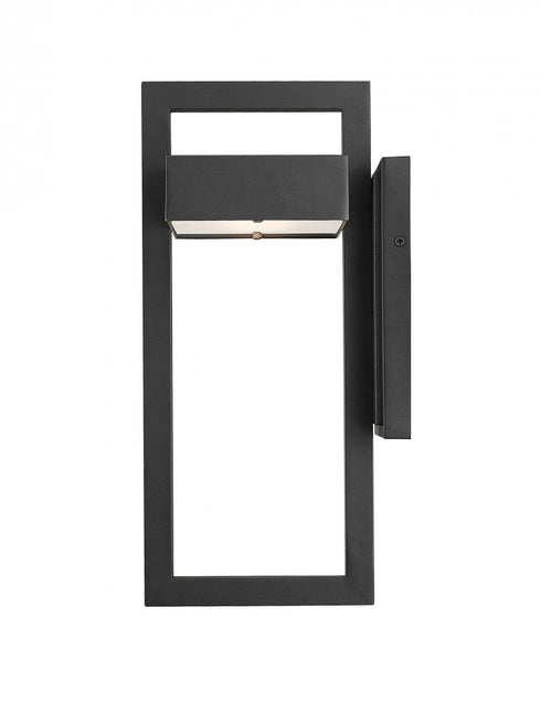 Z-Lite Luttrel 1 Light Outdoor Wall Light in Black Finish Model: 566M-BK-LED