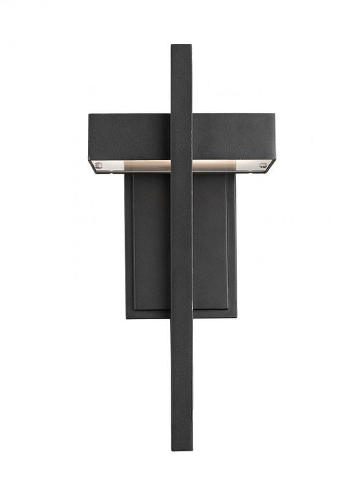 Z-Lite Luttrel 1 Light Outdoor Wall Light in Black Finish Model: 566M-BK-LED