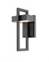 Z-Lite Luttrel 1 Light Outdoor Wall Light in Black Finish Model: 566S-BK-LED