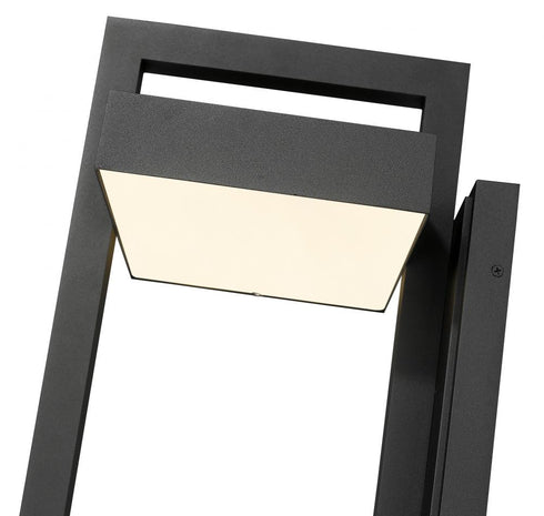 Z-Lite Luttrel 1 Light Outdoor Wall Light in Black Finish Model: 566XL-BK-LED