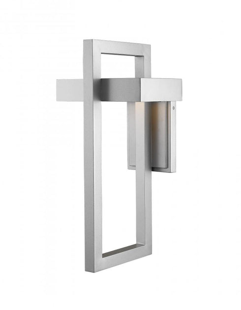 Z-Lite Luttrel 1 Light Outdoor Wall Light in Silver Finish Model: 566B-SL-LED