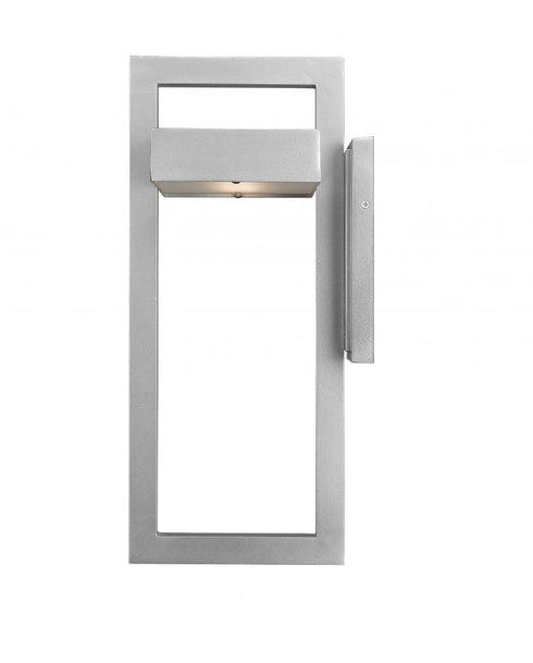Z-Lite Luttrel 1 Light Outdoor Wall Light in Silver Finish Model: 566B-SL-LED