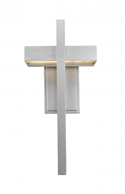 Z-Lite Luttrel 1 Light Outdoor Wall Light in Silver Finish Model: 566B-SL-LED