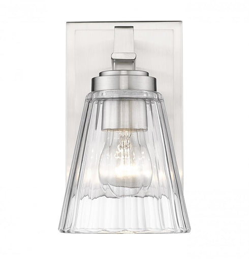 Z-Lite Lyna 1 Light Wall Sconce in Brushed Nickel Finish Model: 823-1S-BN