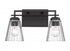 Z-Lite Lyna 2 Light Vanity in Brushed Nickel Finish Model: 823-2V-BN