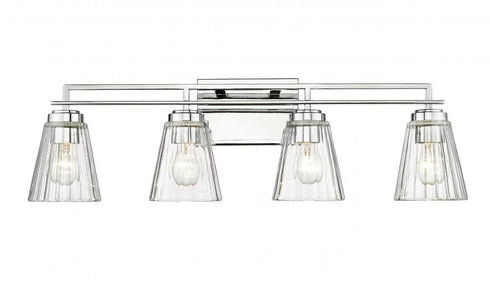Z-Lite Lyna 4 Light Vanity in Brushed Nickel Finish Model: 823-4V-BN
