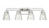 Z-Lite Lyna 4 Light Vanity in Brushed Nickel Finish Model: 823-4V-BN