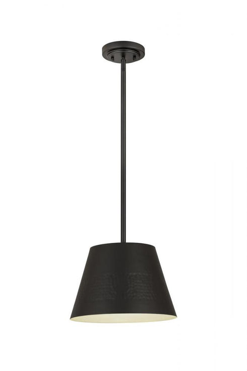 Z-Lite Maddox 1 Light Pendant in Matte Black Finish Model: 6013-12MB