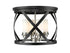 Z-Lite Malcalester 4 Light Flush Mount in Matte Black + Brushed Nickel Finish Model: 481F16-MB-BN