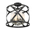 Z-Lite Malcalester 4 Light Semi Flush Mount in Matte Black + Brushed Nickel Finish Model: 481SF15-MB-BN