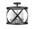 Z-Lite Malcalester 4 Light Semi Flush Mount in Matte Black + Brushed Nickel Finish Model: 481SF15-MB-BN