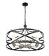Z-Lite Malcalester 8 Light Chandelier in Matte Black + Brushed Nickel Finish Model: 481P30-MB-BN
