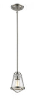 Z-Lite Mariner 1 Light Pendant in Brushed Nickel Finish Model: 444MP-BN