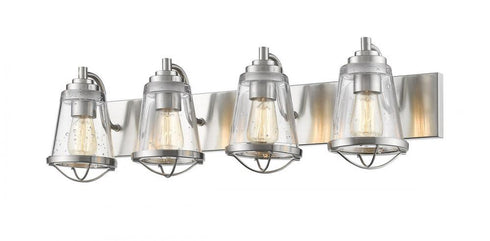 Z-Lite Mariner 4 Light Vanity in Brushed Nickel Finish Model: 444-4V-BN