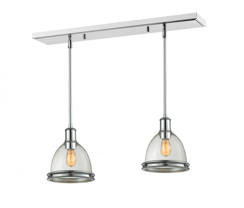 Z-Lite Mason 1 Light Linear Chandelier in Chrome Finish Model: 719MP-2CH