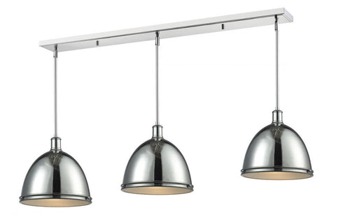 Z-Lite Mason 3 Light Linear Chandelier in Chrome Finish Model: 711P13-3CH