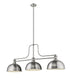 Z-Lite Melange 3 Light Billiard in Brushed Nickel Finish Model: 725-3BN-D12BN