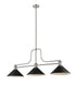 Z-Lite Melange 3 Light Billiard in Brushed Nickel Finish Model: 725-3BN-D12BN