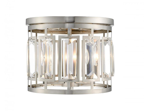 Z-Lite Mersesse 3 Light Flush Mount in Brushed Nickel Finish Model: 6007F-BN
